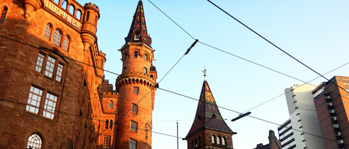 Die Burg der Hoepfner-Brauerei in Karlsruhe (erbaut 1896)